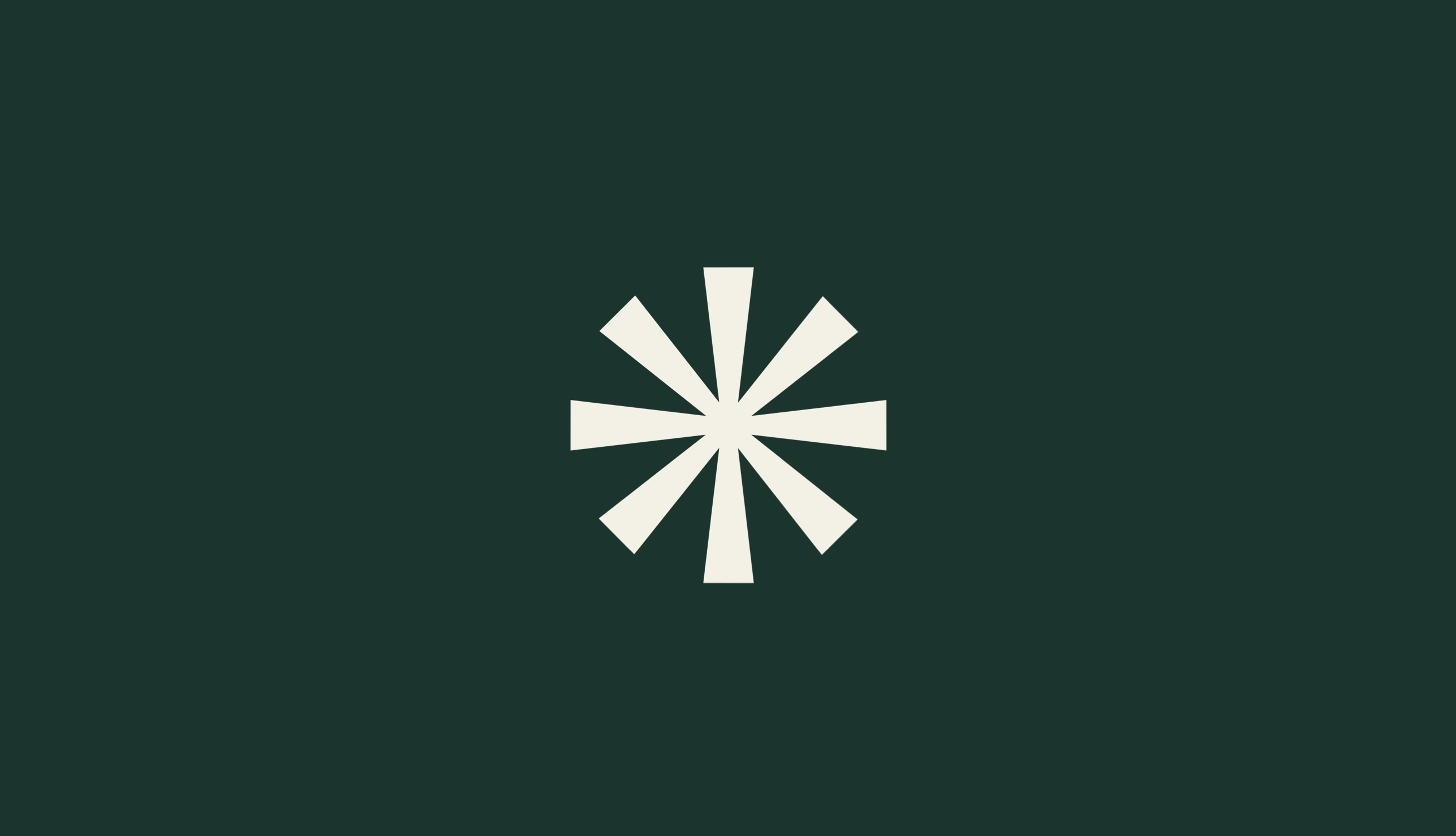 The Fons Badal logo on dark green: from the asterisk to the full name and its initials