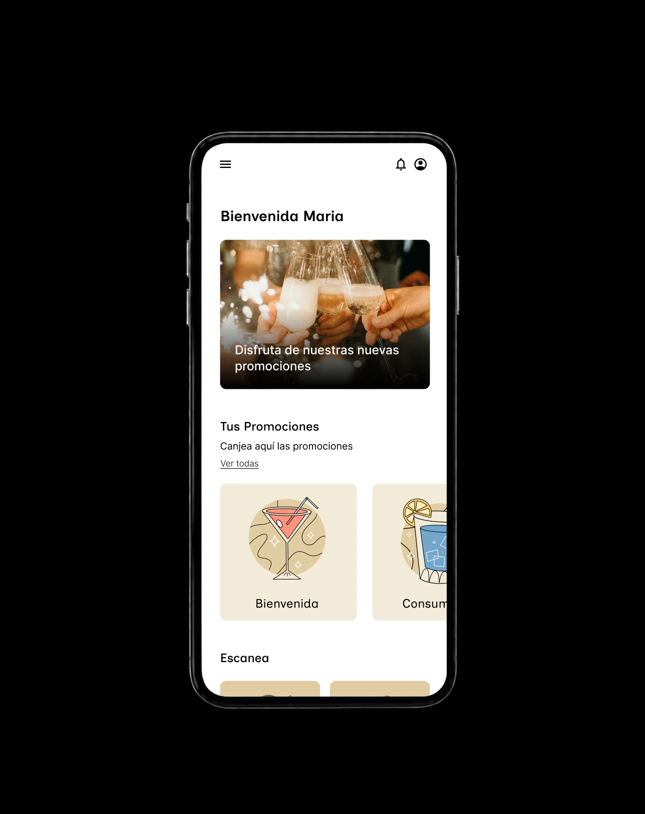 The La Bolera app's home screen on a phone, with its promotions